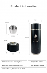 Portable Alkaline Water Cup Food Grade 304 Stainless Steel Wholesale pH 8-10 Water Purifier Alkaline Water Bottle