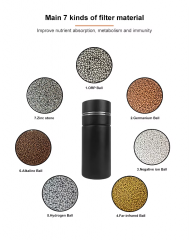 316 Vacuum Insulated Stainless Steel Water Bottle With a pH Filter Removes 99.99% Contaminants Alkaline Water Flask