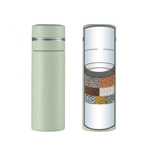 316 Vacuum Insulated Stainless Steel Water Bottle With a pH Filter Removes 99.99% Contaminants Alkaline Water Flask