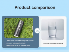 Portable Alkaline Water Cup Food Grade 304 Stainless Steel Wholesale pH 8-10 Water Purifier Alkaline Water Bottle