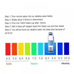 Hot Sale Nano Energy Alkaline Water Flask Terahertz pH Hydrogen Glass Water Bottle With Tourmaline Energy Negative Stone