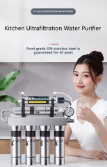 Upgraded Smart 90 Liters 6 Stages 304 Stainless Steel Home UV Water Purifier with 6W Light