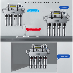 Factory Price Ultraviolet Light Purify Water Machine 5 Stage Stainless Steel Water Purifier With UV Lamp