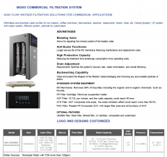 2000G Counter-top Alkaline Water Filter Instant Hot RO System with Portable UVC Tank Electric Reverse Osmosis System for Hotels