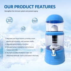 14L Water Dispenser Mineral Purifier Drinking Water Pot Ceramic 6 Layer Filter Mineral Water Purifier