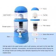 14L Water Dispenser Mineral Purifier Drinking Water Pot Ceramic 6 Layer Filter Mineral Water Purifier