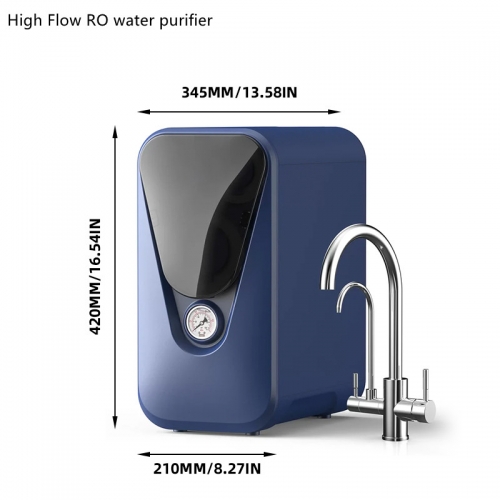 Tankless Reverse Osmosis Water filter System Easiest to Install 800G Water purifier Under Sink RO water filtration System