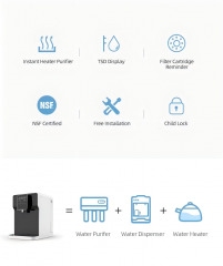 Counterop Instant water filter machine Reverse Osmosis Desktop RO System Water Purifier Dispenser for Home Office