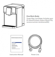 Counterop Instant water filter machine Reverse Osmosis Desktop RO System Water Purifier Dispenser for Home Office