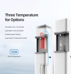 Household Smart White LCD Display Water Dispenser Instant Hot Cold Water With Water Purifier