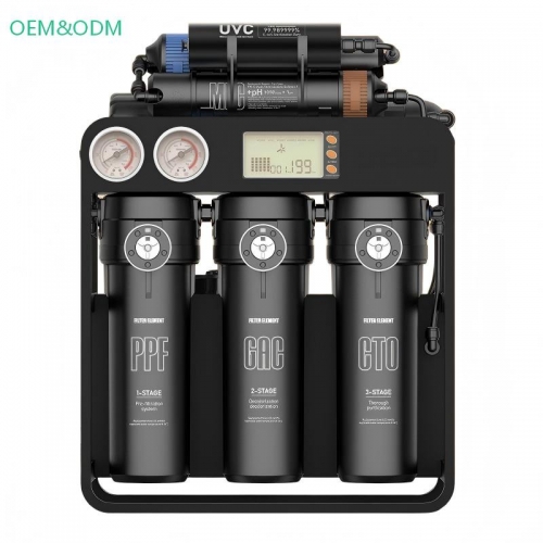 OEM Electric Plastic 8-Stage 600GPD UV Tankless Eco-Friendly Water Filter Sink RO System Self-Cleaning App-Controlled Household